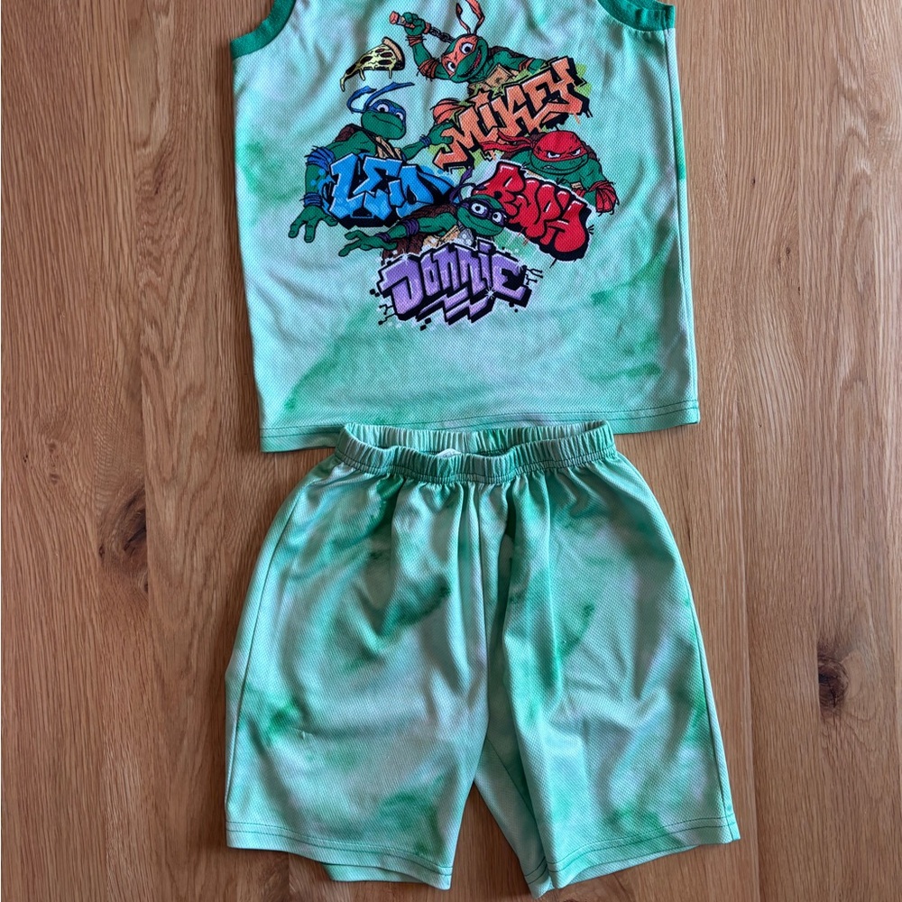 Kids Green Ninja Turtle Pajama Set